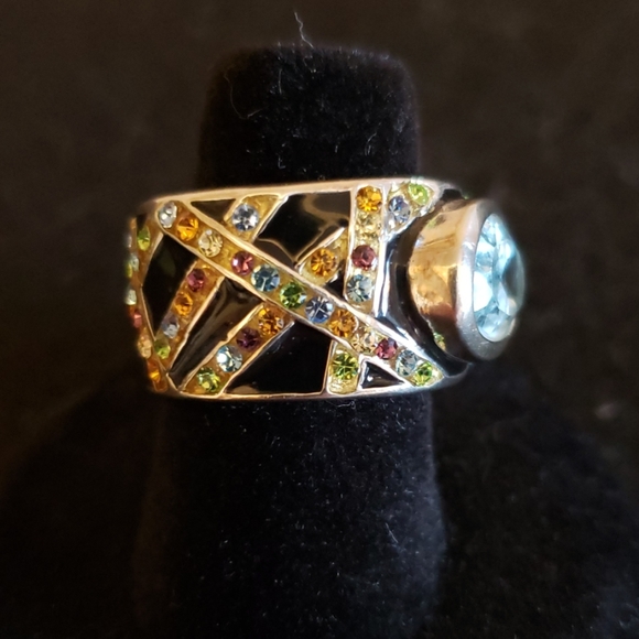 Sterling 925 silver and aquamarine ring - Picture 5 of 6